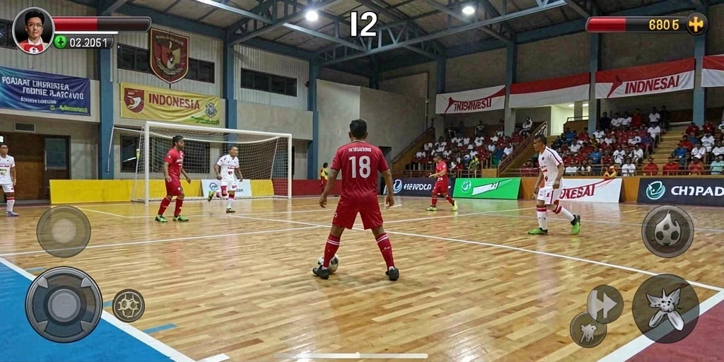 Screenshot menunjukkan grafis yang memukau dan desain level.