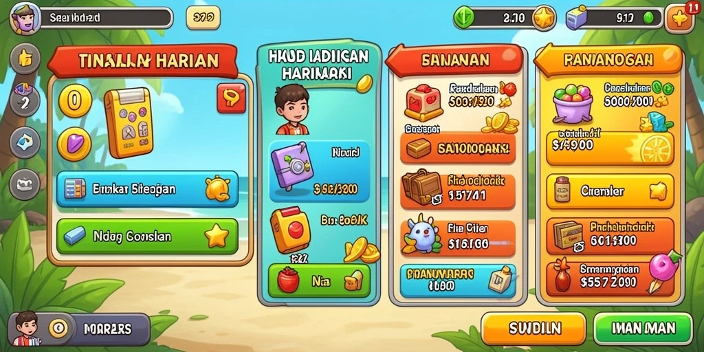 Tampilan antarmuka pengguna yang menarik dan informatif.