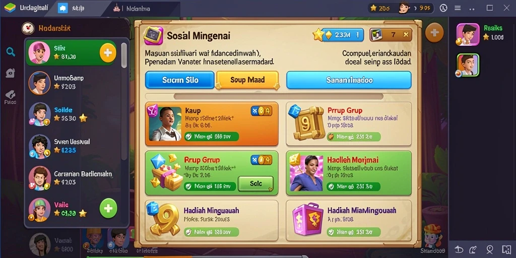 Tampilan antarmuka game yang menarik.