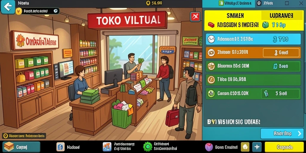 Tampilan permainan yang menarik dan berwarna.