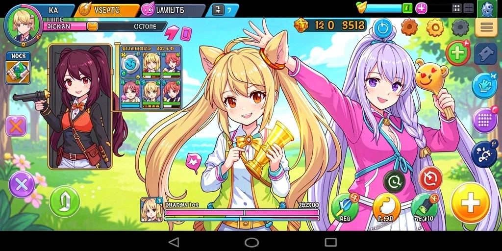 Screenshot menampilkan layar utama permainan dengan mesin slot yang beragam.